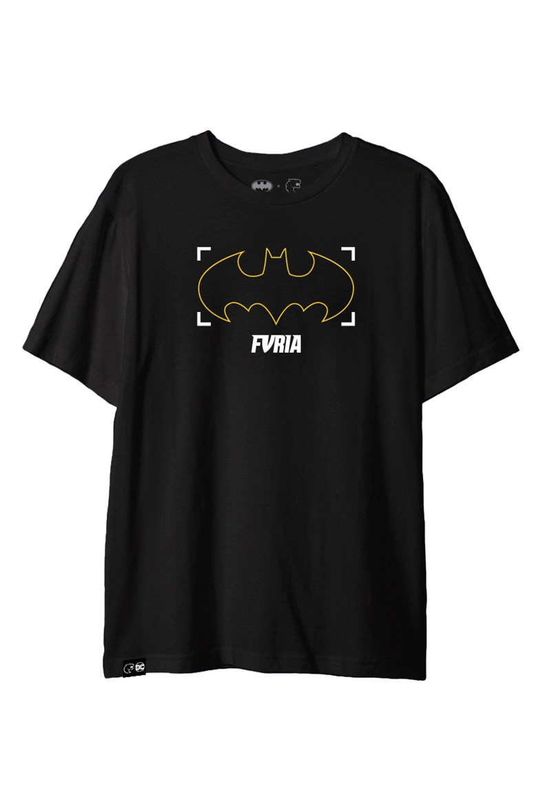 Camiseta Batman Furia Basic Logo Preta