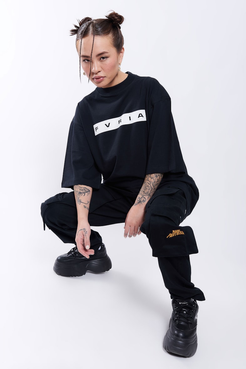 Camiseta Oversized Furia Magic Panthera Preta